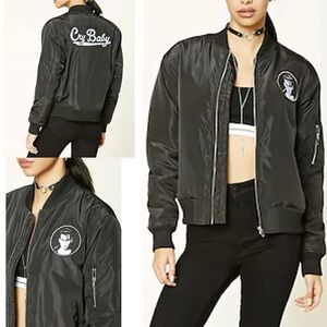 Cry Baby Johnny Depp Bomber Black Jacket Women's Small